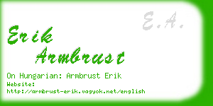 erik armbrust business card